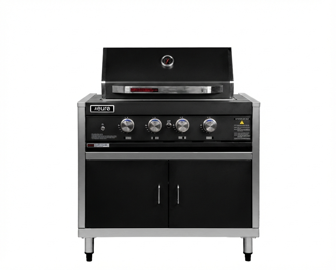 Stainless Steel 4 Burner BBQ & Base - Cronin Alfresco