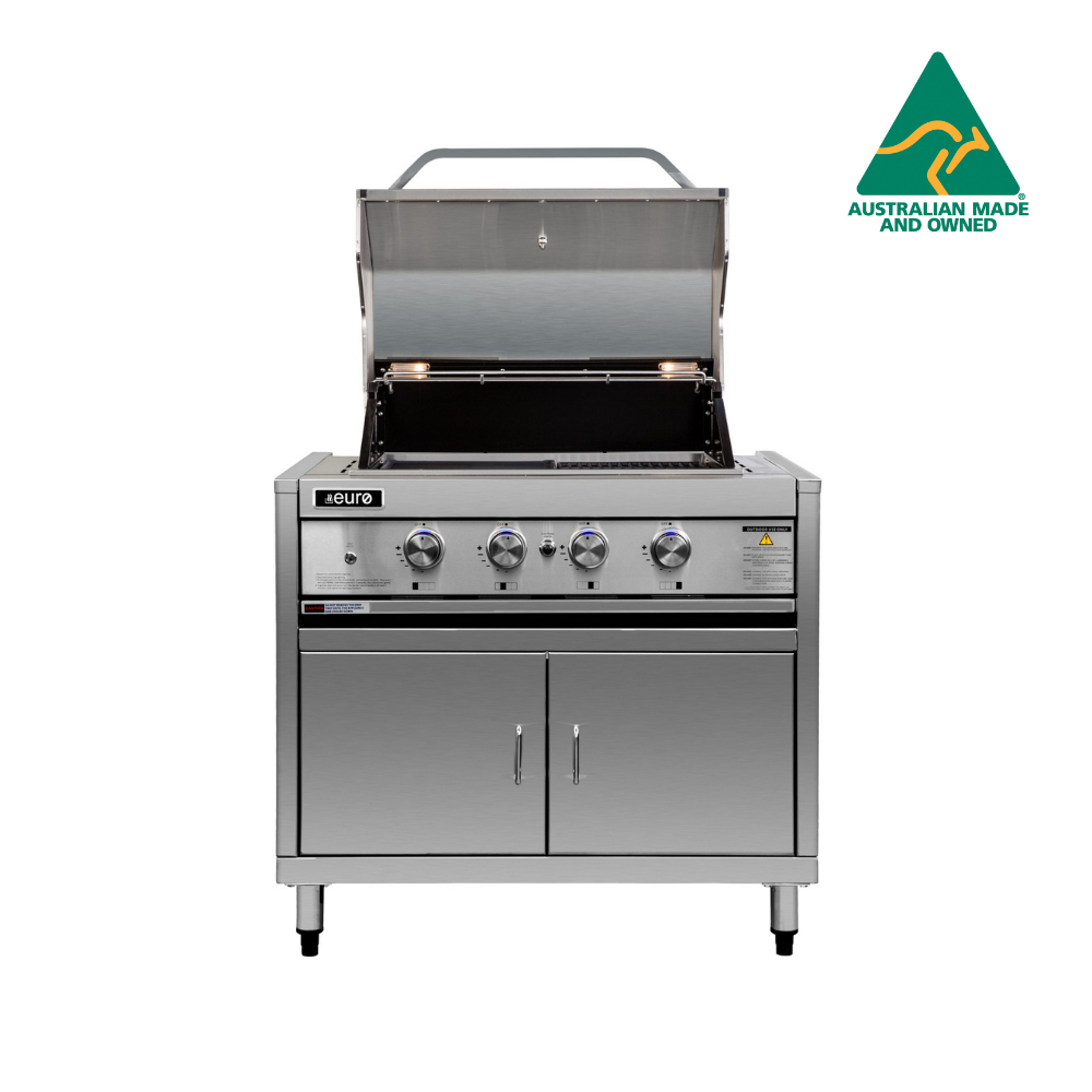 Stainless Steel 4 Burner BBQ & Base - Cronin Alfresco