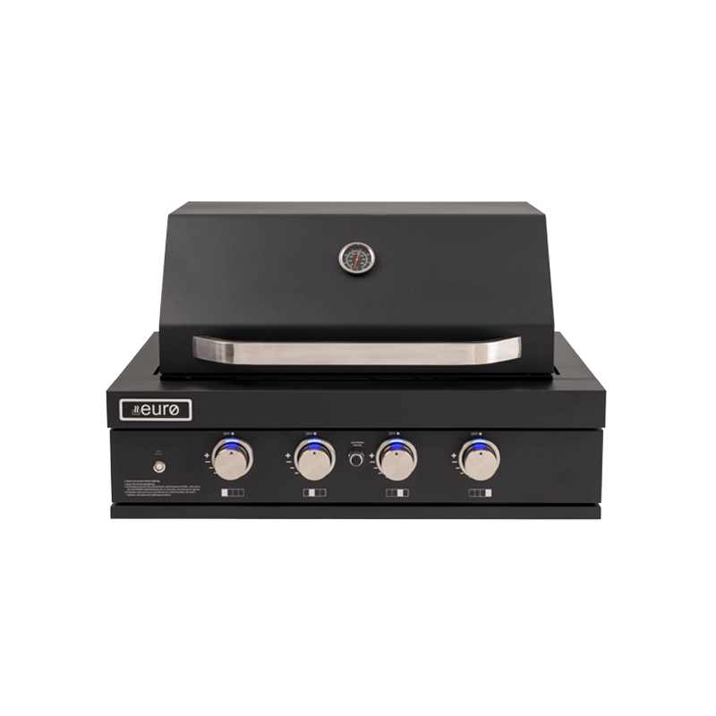 Black 4 burner BBQ by Euro Appliances