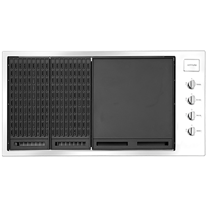 Arusi T316 stanless steel built in bbq top viw.
